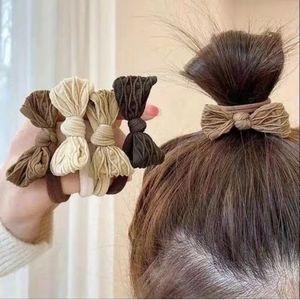Textured Bow Elastic Hairties 10 Pack